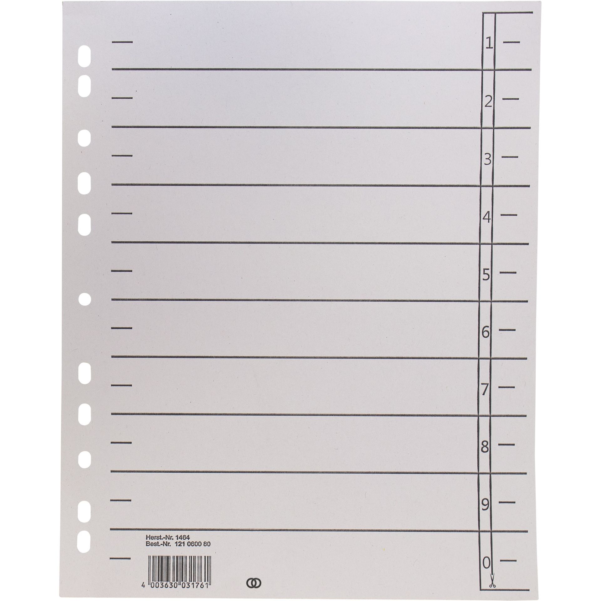Trennblatt oeco A4 230g Karton gr 100St.