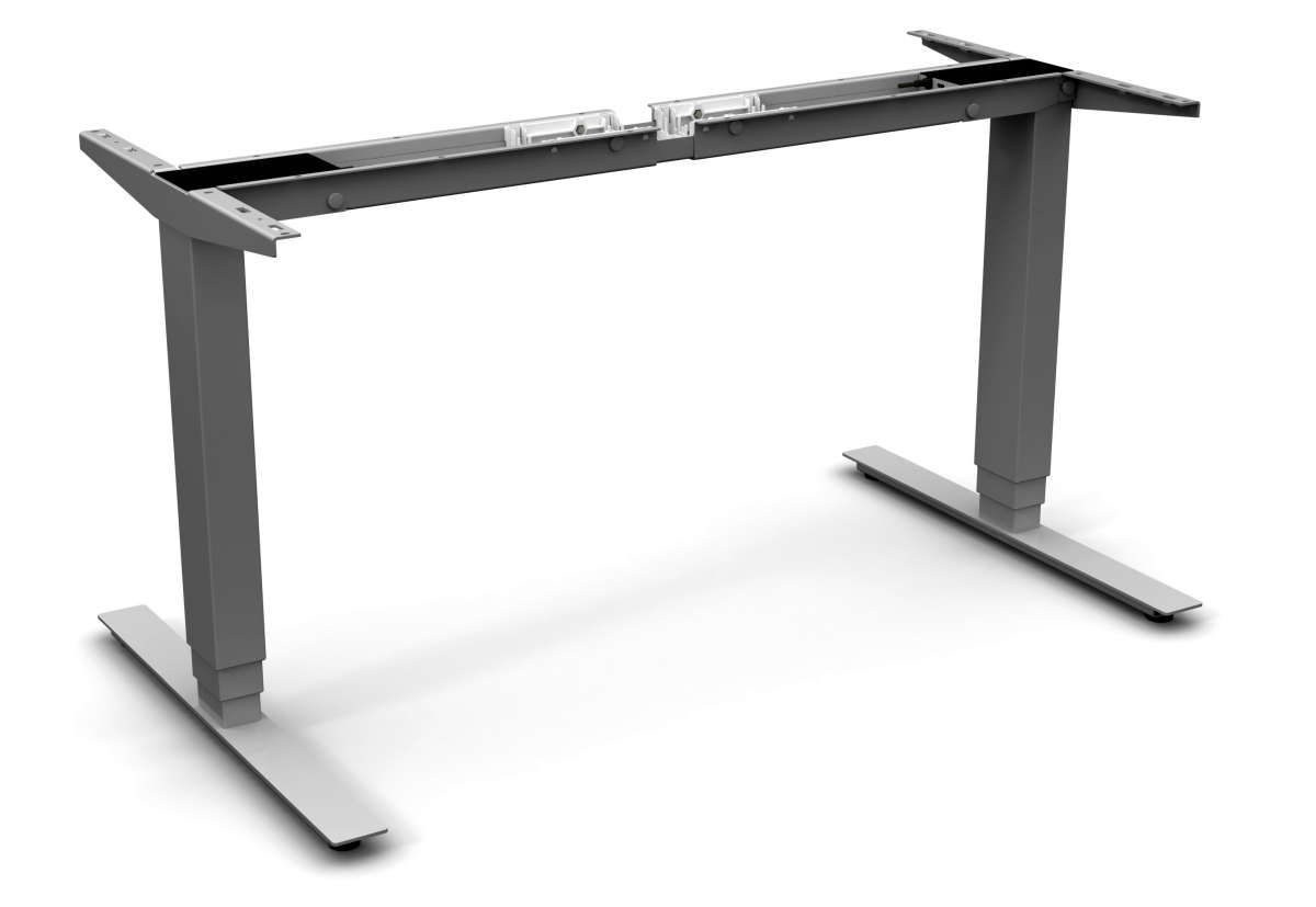 Tischgestell AERO 3D mit 660mm Hub, RAL 9006 weißaluminium
