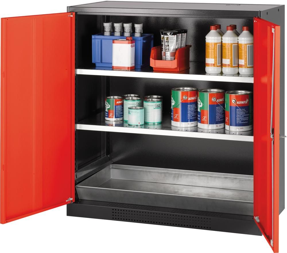 Chemikalienschrank rot 1105 x 1055 x 520
