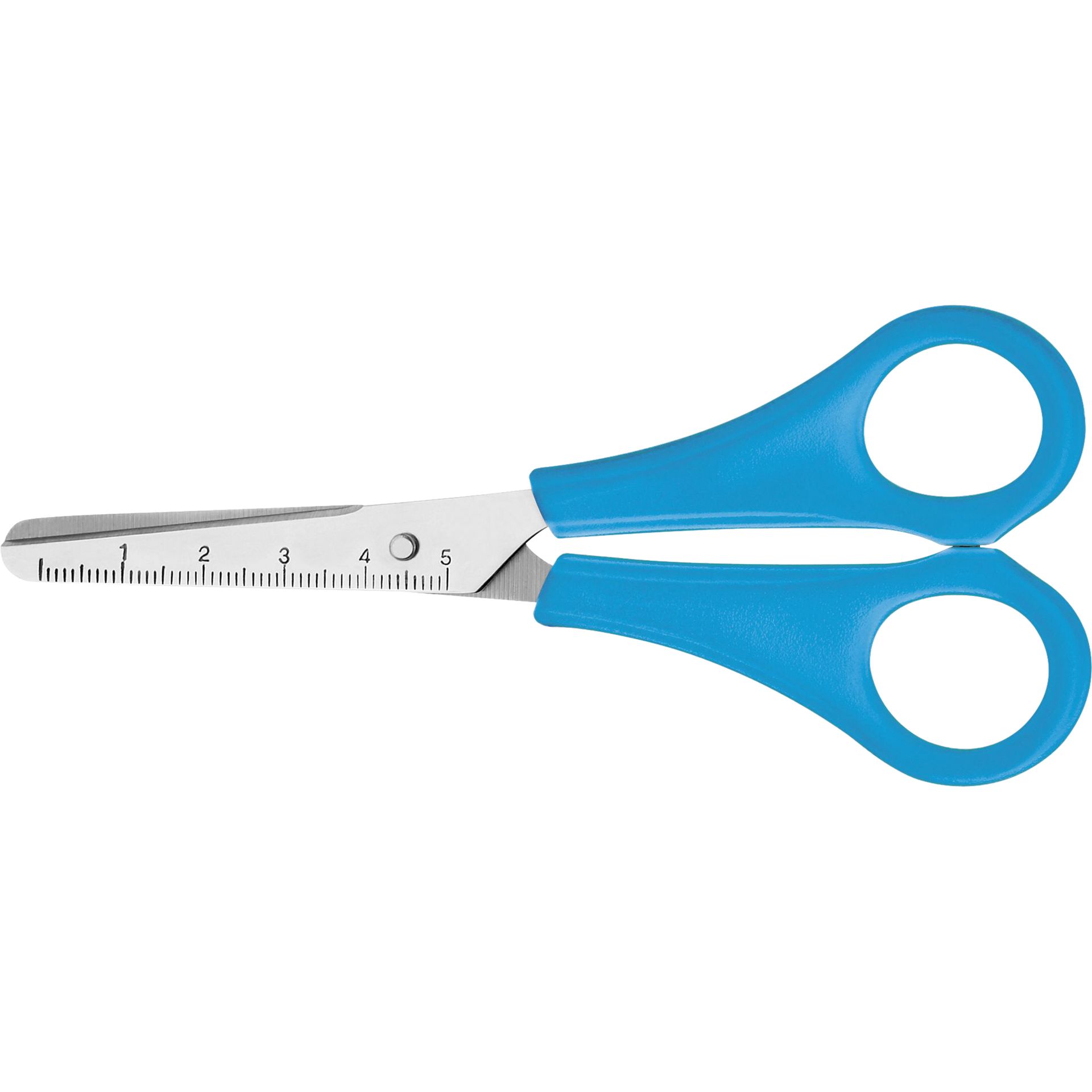 Kinderschere 13cm 5 Zoll rund hellblau