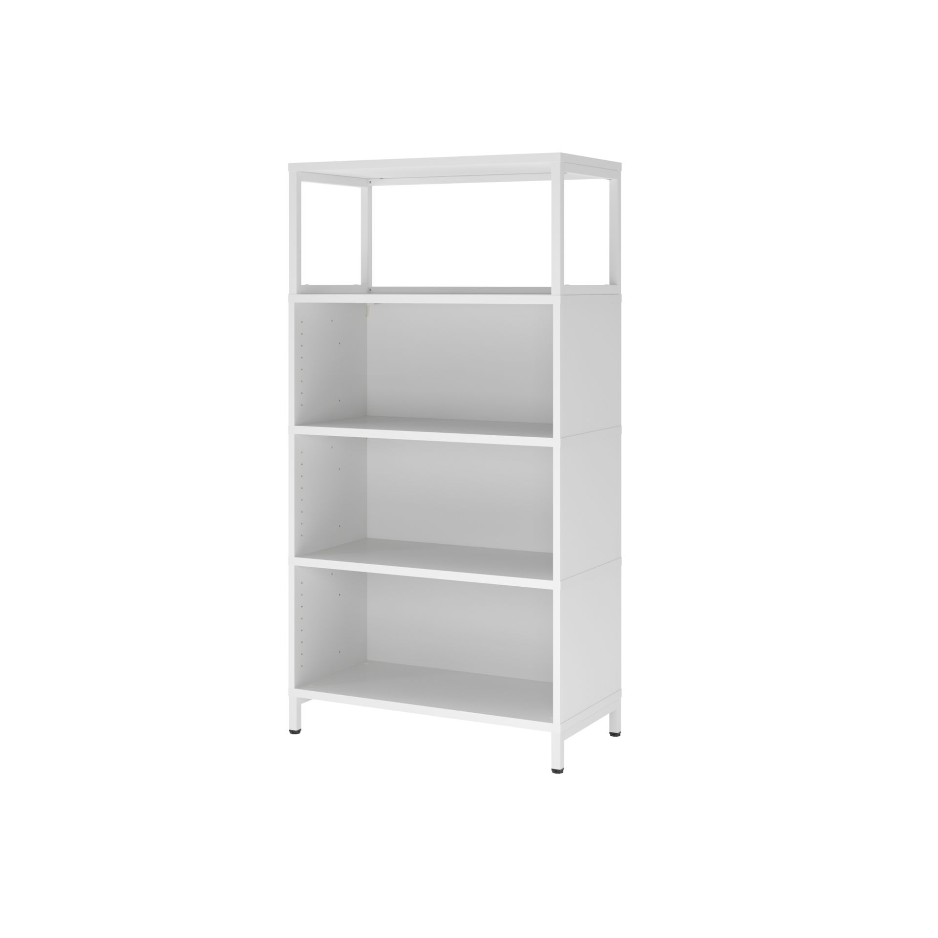 Regal FlexWall VFW48 B800xT400xH1532 mm 4 OH m.Sockel weiß