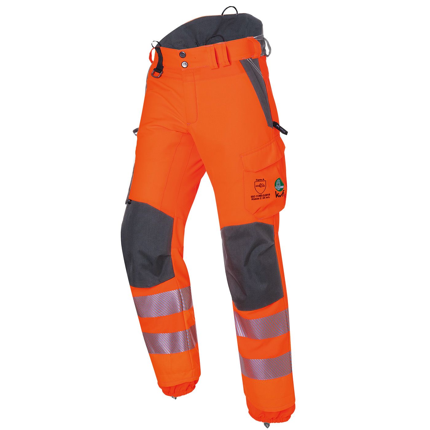 KÜBLER REFLECTIQ Schnittschutzhose PSA 3 warnorange/anthrazit Gr. 3XL-89