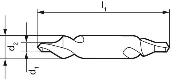Zentrierbohrer DIN333 HSSForm R 1,0mm FORMAT