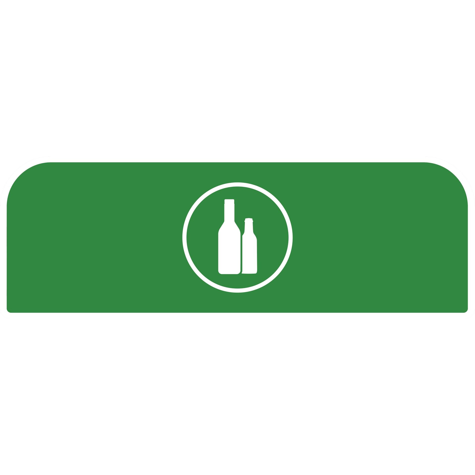 Hinweisschild 87l Glas gn