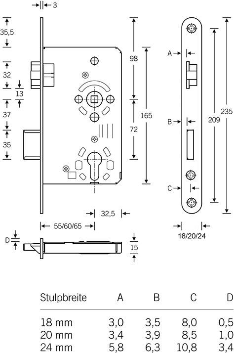 ES 24 PZW FR 20/65-72-08 RS EST rd. Kl.4 Flüsterf.