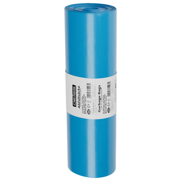 Abfallsäcke aus Recycling-LDPE 70 l, ca. 26µ, Typ 60, blau - RL=25Stk., KT=10RL, 575x1000 mm Typ 60 blau