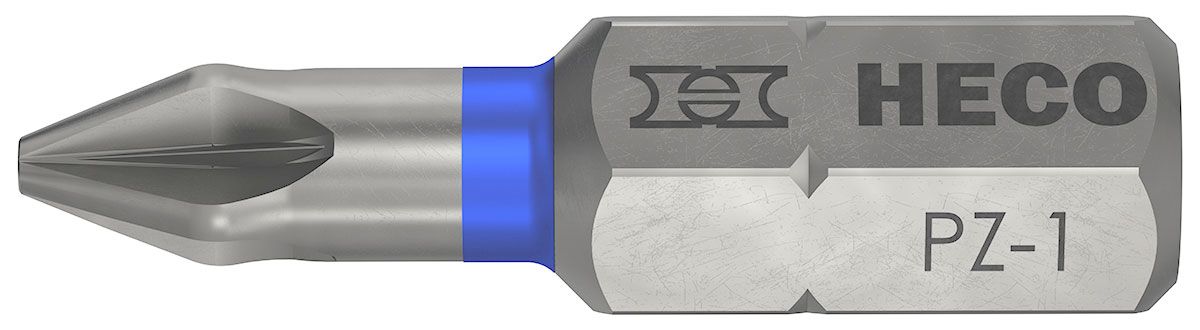 Bits, Pozi-Drive, PZD-1, Farbring: blau, im Blister à 10 Stück