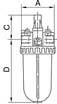 Druckluftnebelöler BR Standard, G1/2" DN15, BG 3, PC-Behälter, RIEGLER