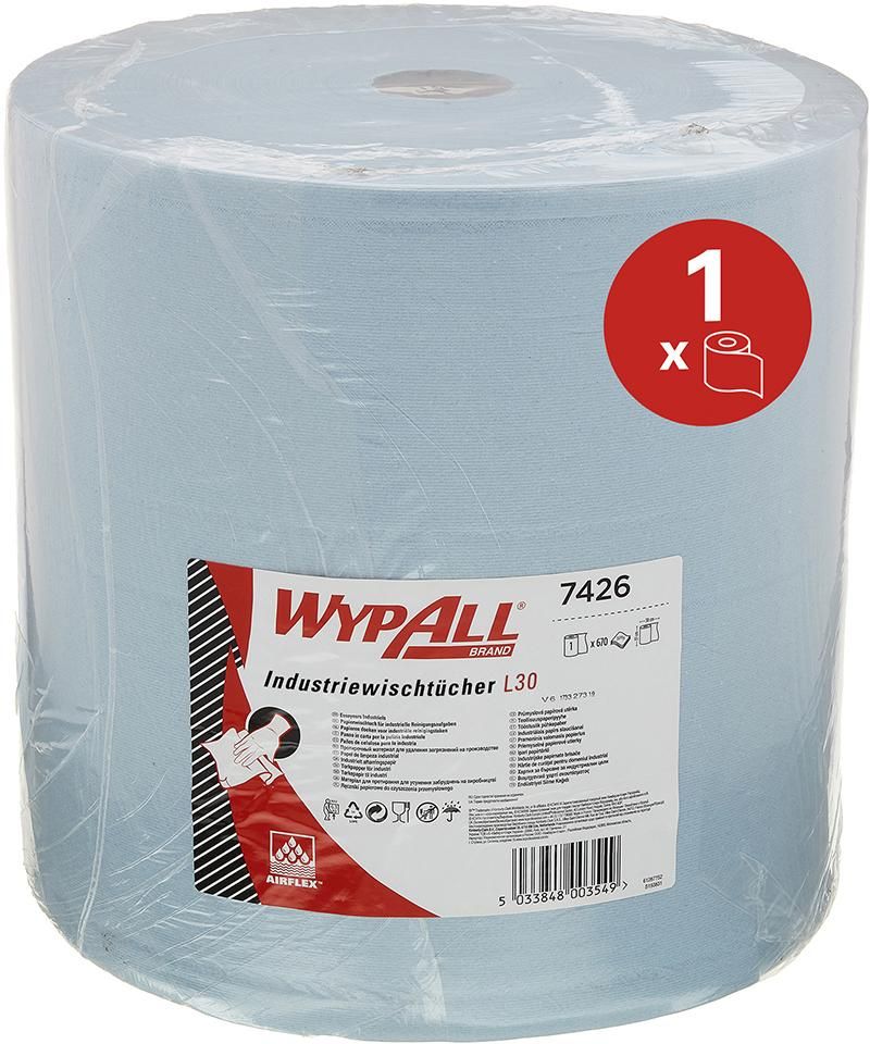 WYPALL L30 Wischtücher 33x38cm blau 750 Blatt