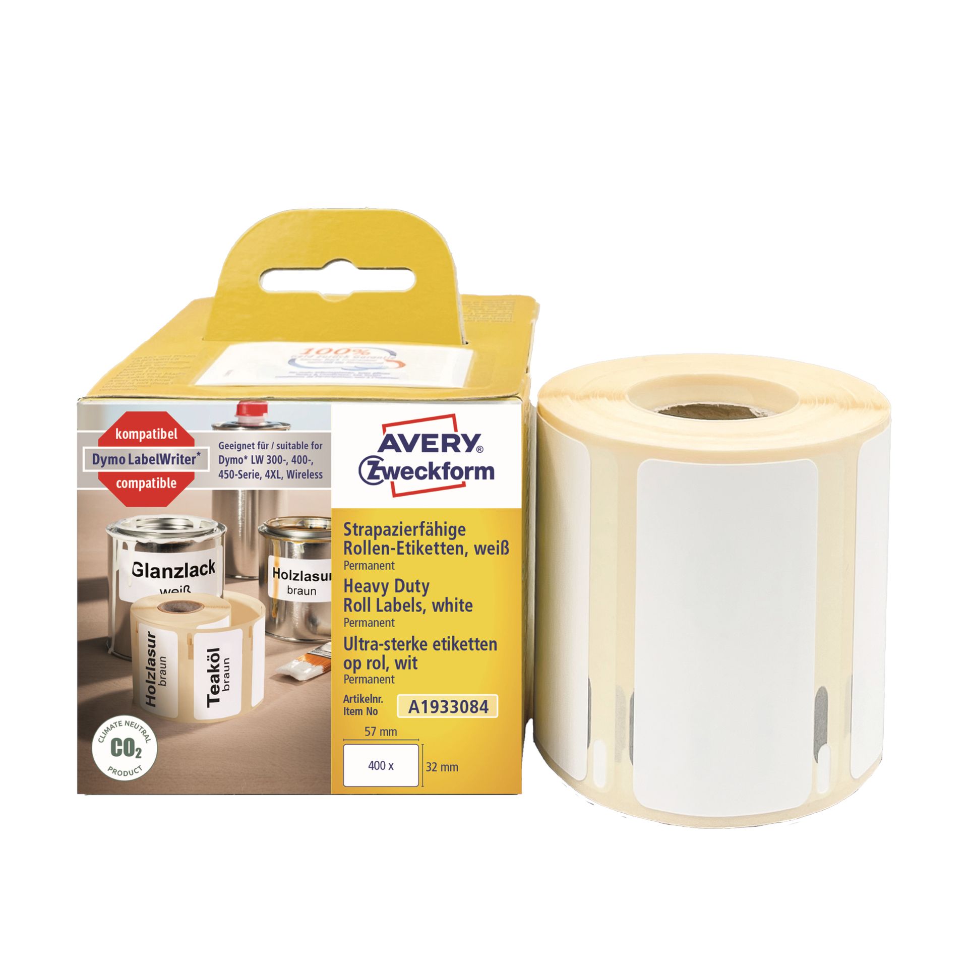 Etikett 32x57mm weiß 400 St./Pack.