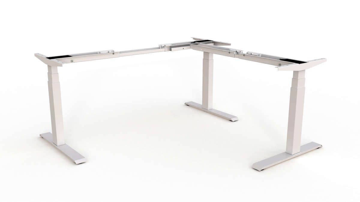 Tischgestell Classic Flex 3D, 3-Bein mit 660mm Hub, RAL 9016 verkehrsweiß