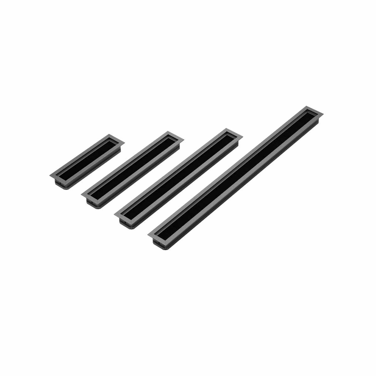 Kabeldurchlass, 53 mm x 200 mm , Aluminium Optik