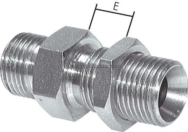 Schottnippel, 60°-Kegel G 1/8", Stahl verzinkt