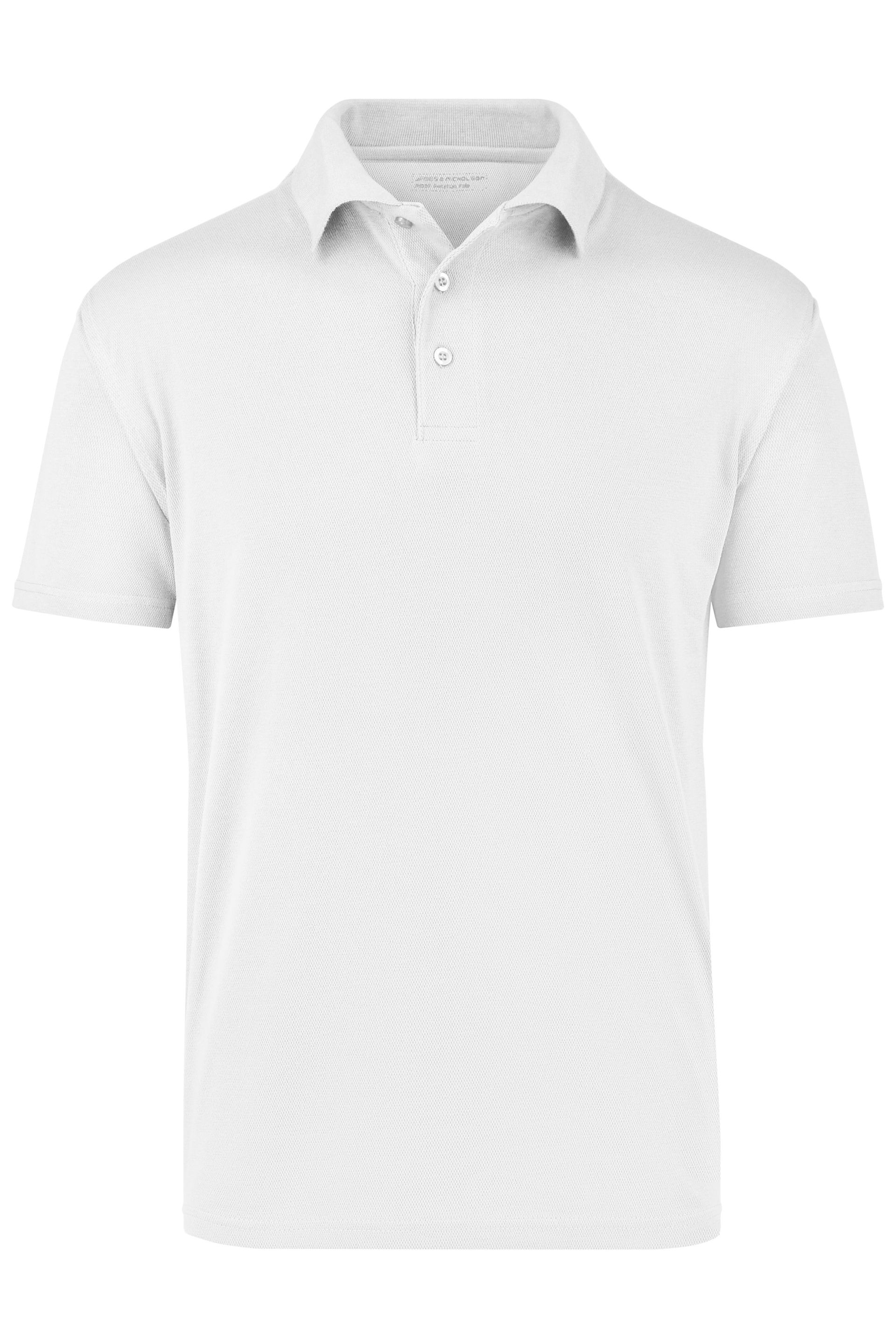 James & Nicholson JN024 Herren-Polo-Shirt, Weiß, Gr. L