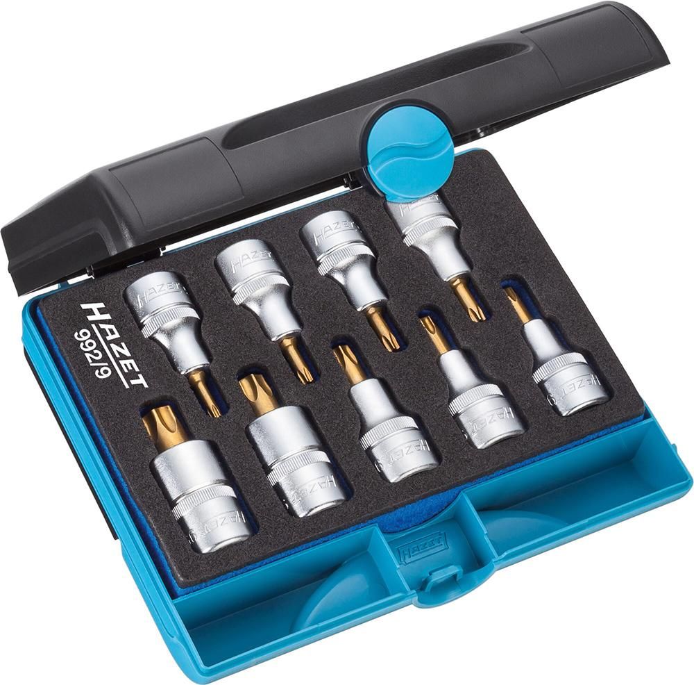 Schraubendrehereinsatz- Satz 1/2" T20 bis T60 9-teilig Hazet