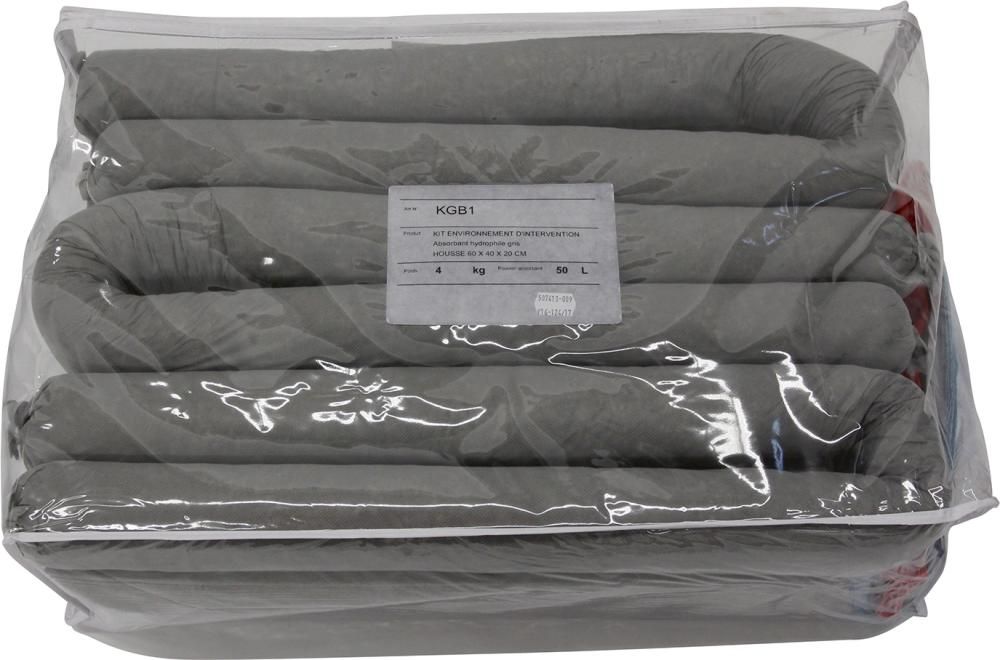 Notfallset, Tasche, Inh. grau, Aufnahme 50L PP-Bindevlies hohe Aufnahmekapazität