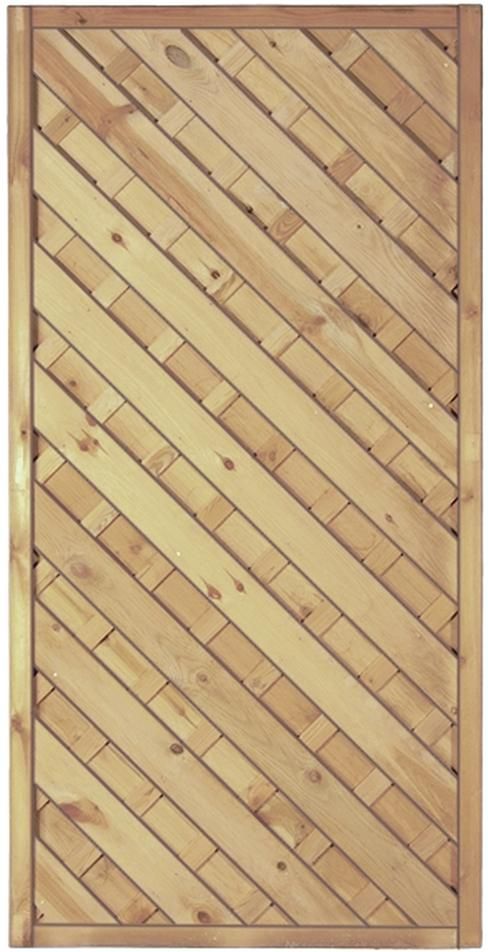 Maxi-Diagonal 1 90 x 180 cm, kdi grün Rahmen 45/45mm Lamellen geriffelt & geschraubt