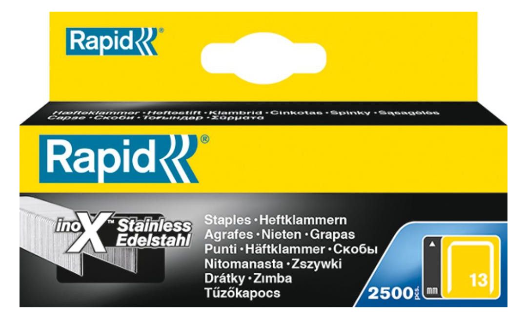 Edelstahl-Heftklammern, System: 13/06mm