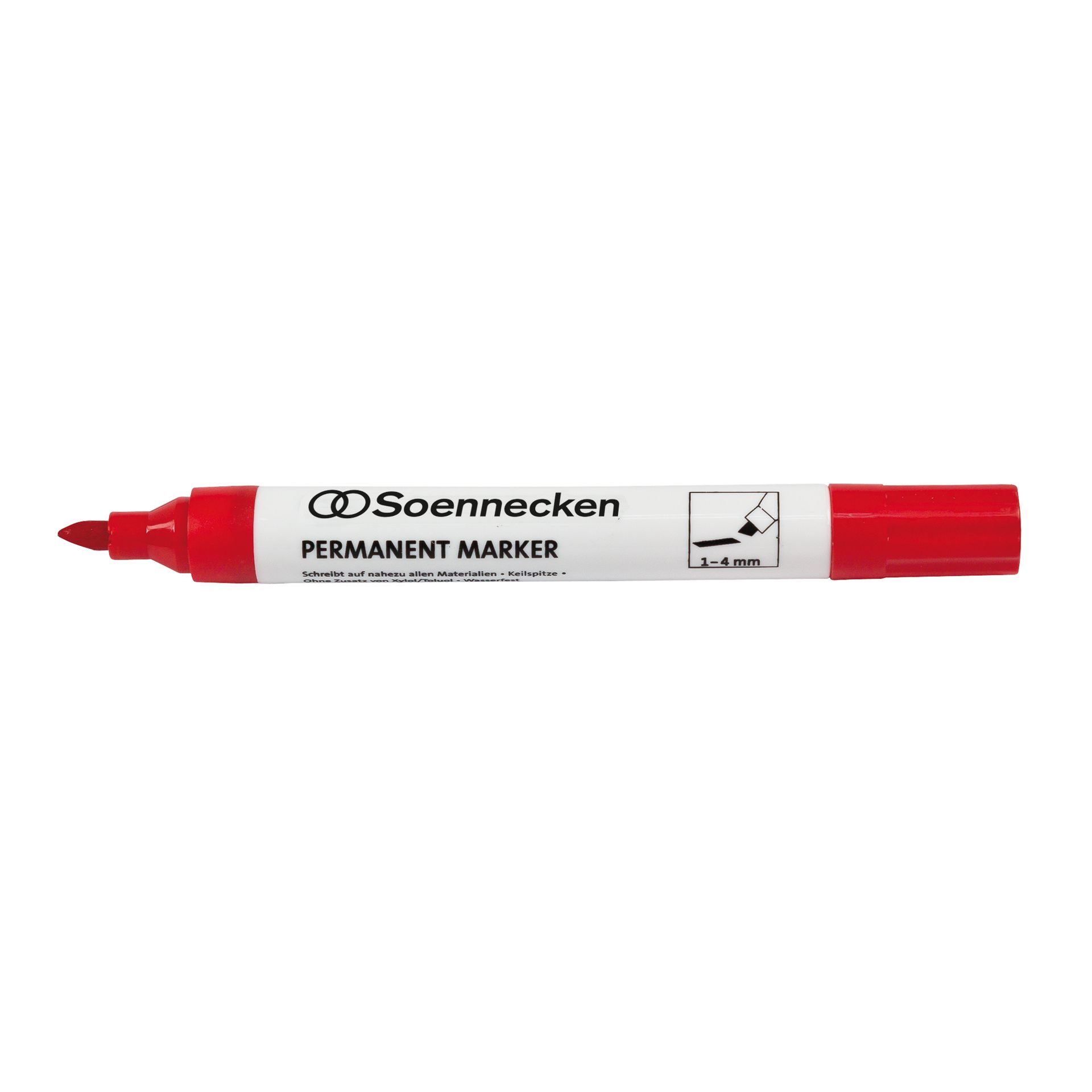 Permanentmarker 1-4mm Keilspitze rot