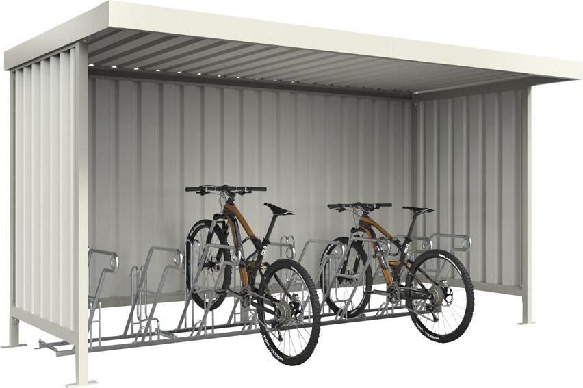 Rückwand aus Trapezblech RAL 9002 grauweiß für Überdachung Mod. Leipzig