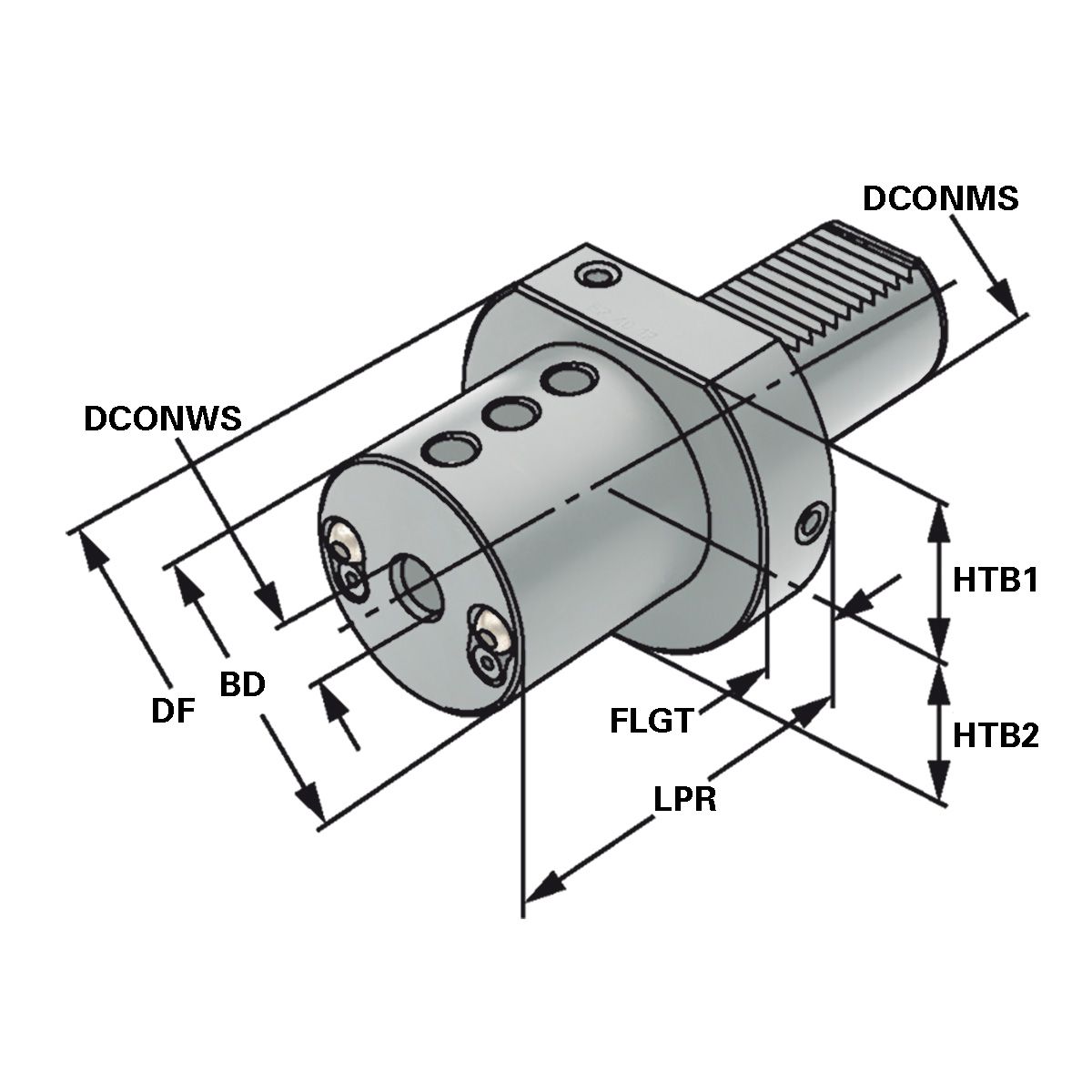 Bohrstangenhalter  E2-16x6  DIN 69880