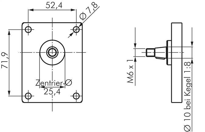 Zahnradpumpe 1,2 ccm, Plesseyflansch, rechtsdrehend