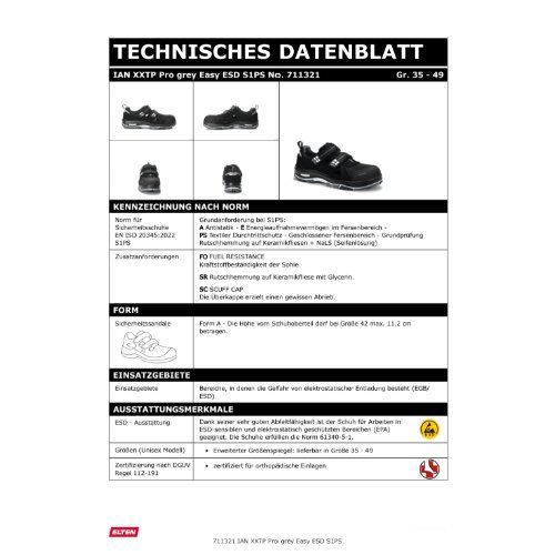 ELTEN IAN XXTP Pro Sicherheitssandale ESD, Schwarz, Gr. 43