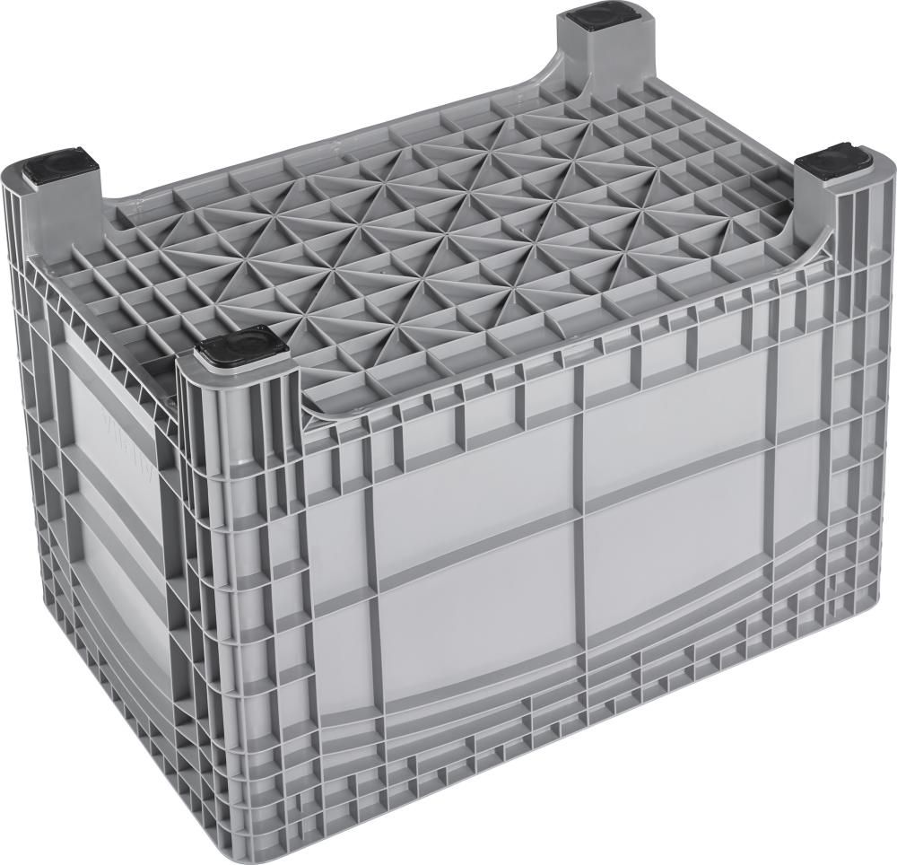 Großbehälter PE stationärB1010xT640xH550 mm grau Volumen 220 l Boden/Wände geschlossen