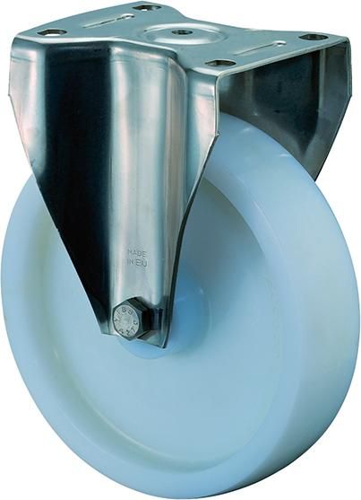 Bockrolle 100mm HS110 Platte,Kst.weiß,ER,RL HS110.B14.100