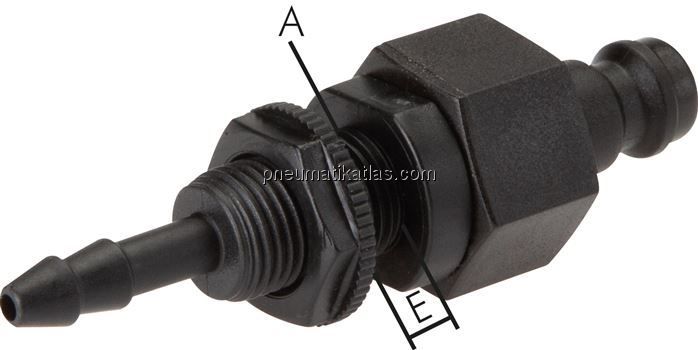 Schott-Kupplungsstecker (NW5) 4mm Schlauch, POM