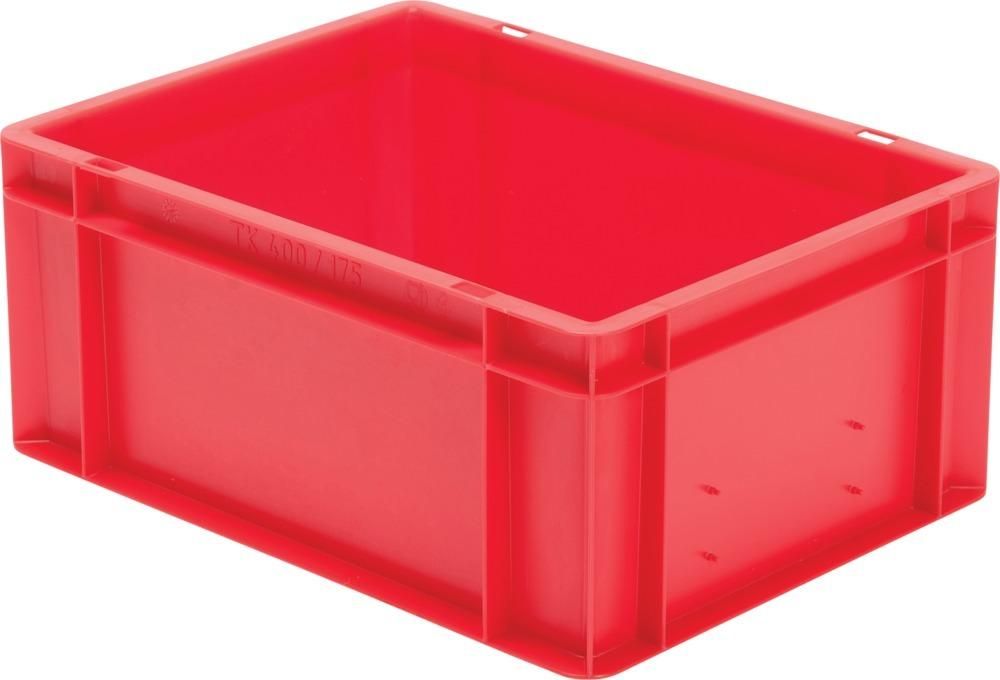Transport-Stapelkasten B400xT300xH175 mm rot, geschlossen ohne Griffloch LA-KA-PE