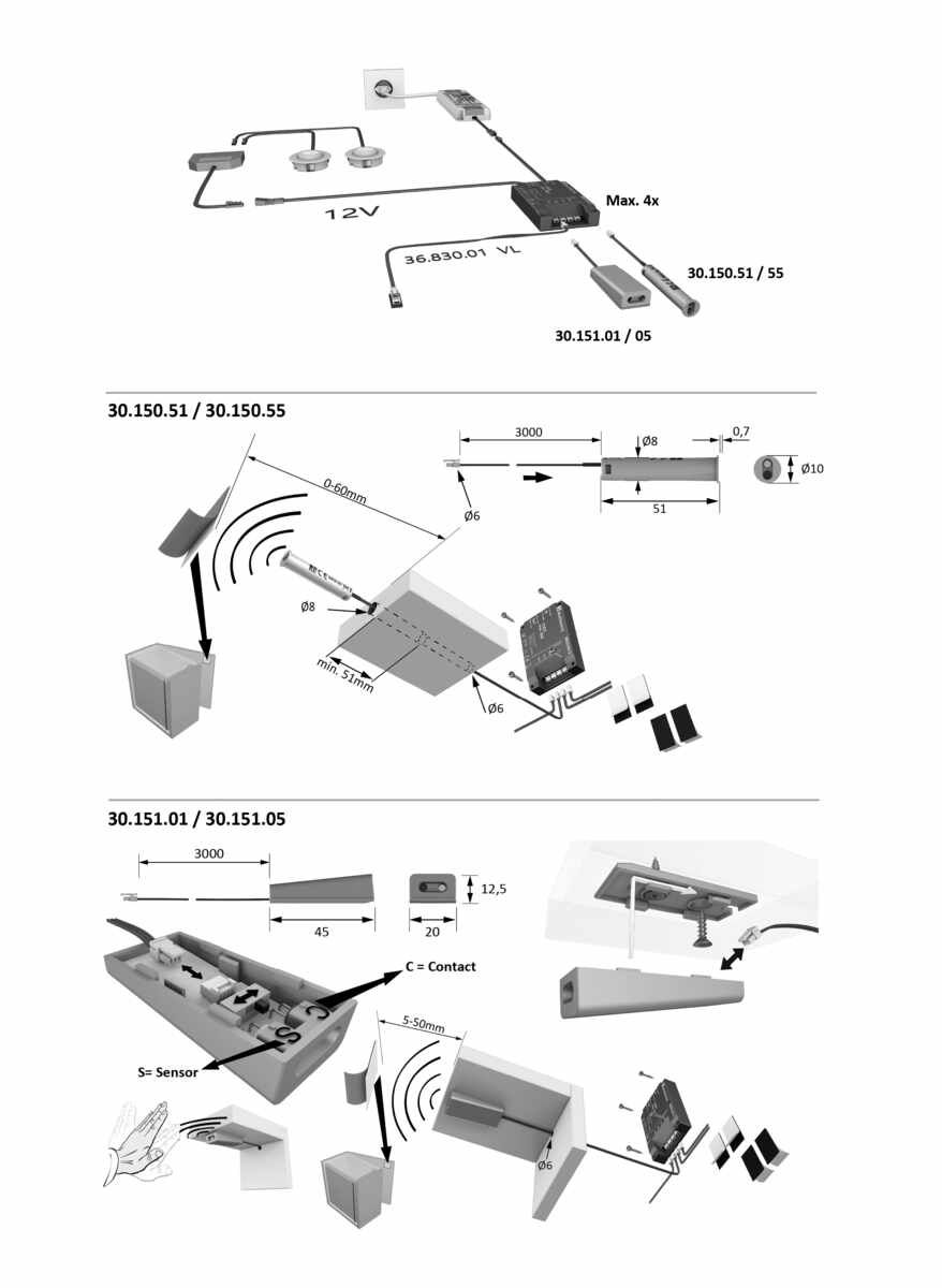 MultiSwitch IR Einbohrsensor 8mm