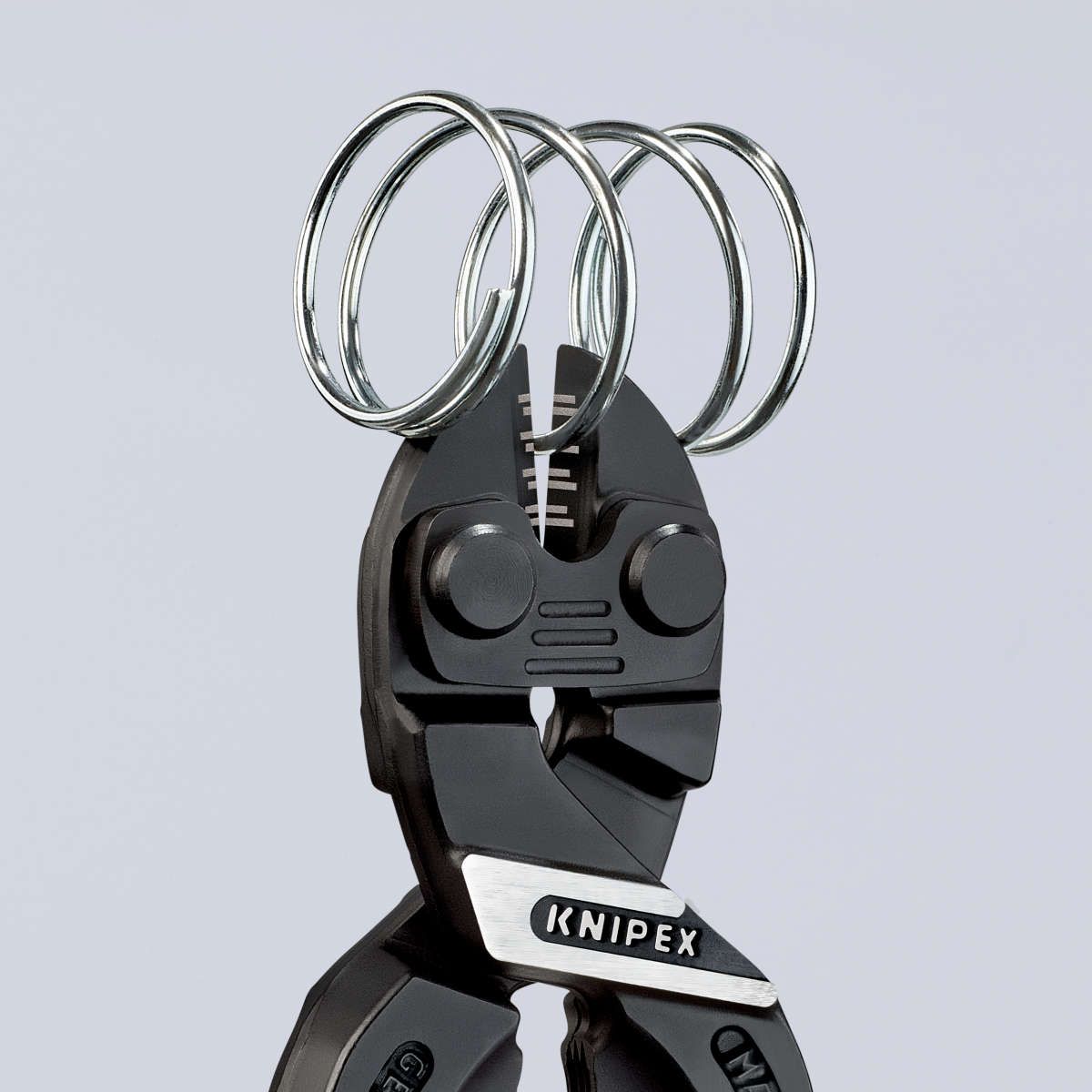 KNIPEX 71 01 160 CoBolt® S Kompakt-Bolzenschneider mit Kunststoff überzogen schwarz atramentiert 160 mm