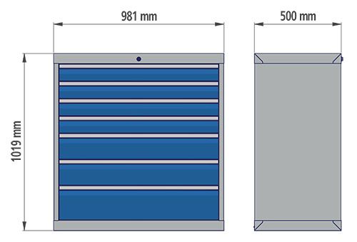 B&H Schubladenschrank