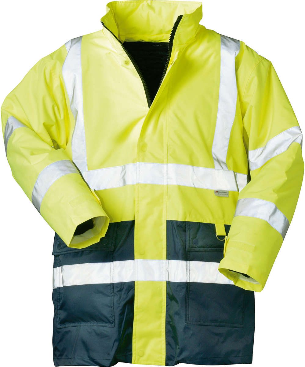 Warnparka, Gr. M, gelb/blau