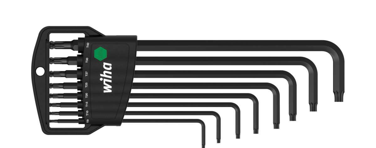 Wiha Stiftschlüssel Set im Classic Halter TORX® Kugelkopf 9-tlg. schwarzoxidiert (32394)