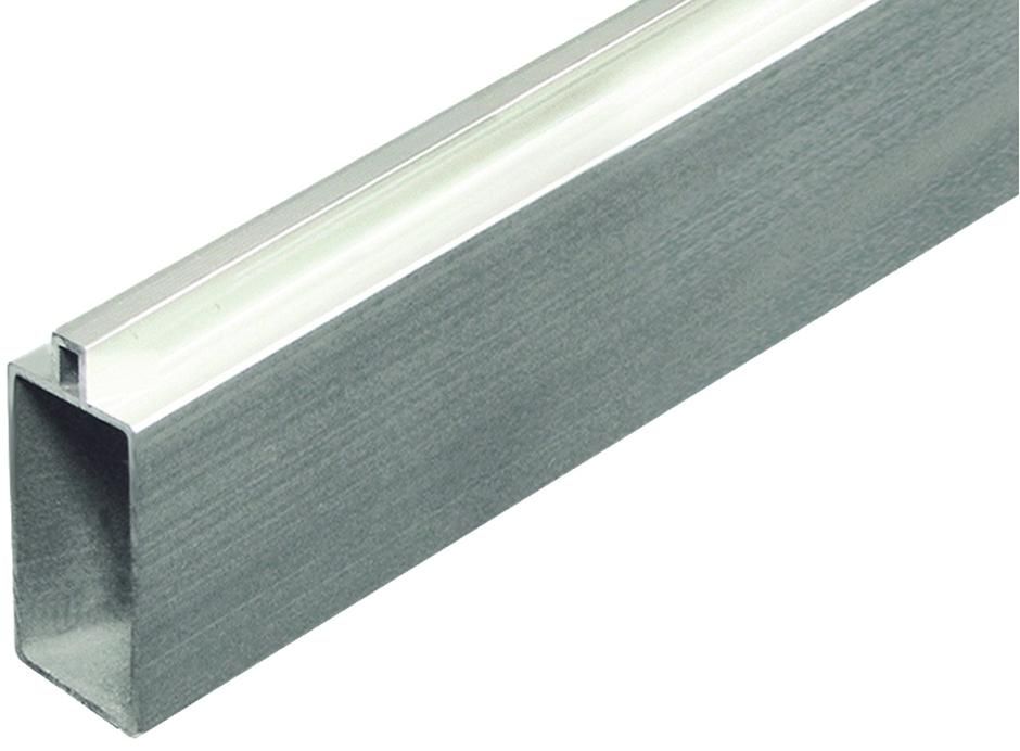 GOTLAND-Serie SET SILBER Start- & Abschlussleiste 20x40x1795mm, Aluminium WPC-Steckzaunsystem