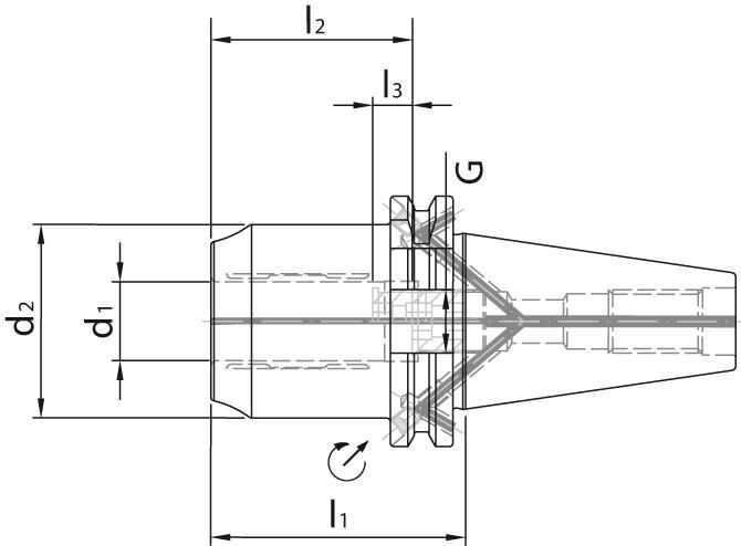 Spannfutter HPH DIN69871ADB SK40 12x50mm WTE
