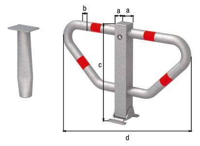 Parkplatzbügel umlegbar, "Stoppy2"