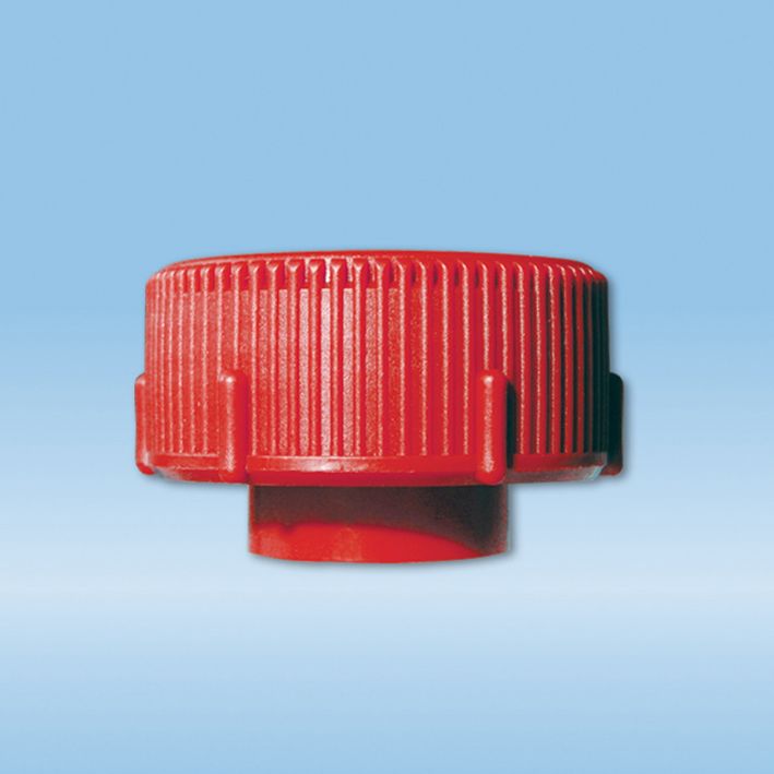 Schraubverschlüsse für Schutzgefäße126 x 30 mm, rot (250 Stck.)