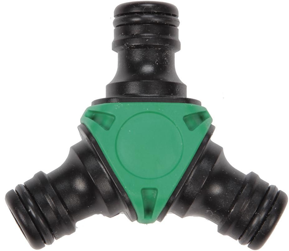 3-Weg-Kupplung 1/2"comf. Kunststoff, grün/schwarz
