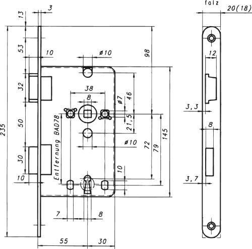 E.Schl.Innentüren 55/72BB20 rd silb.R SSF