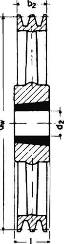 Keilrillenscheibe SPZ/10, 1-rillig, 250 mm, Taper-Buchse 2012