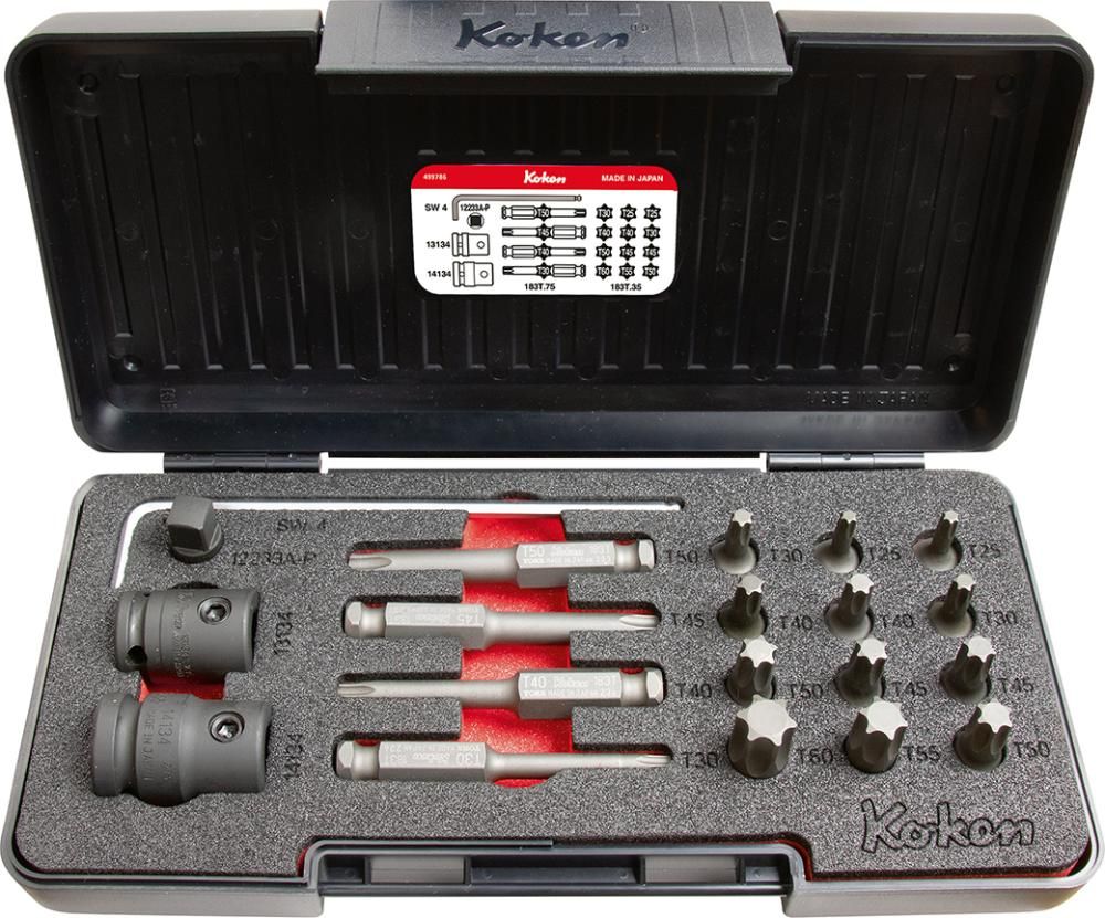 Kraft- Bit-Garnitur 7/16" 20-teilig Torx Koken