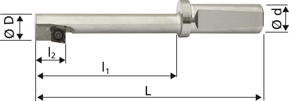 Rückwärtssenker 180° IK D23 Z1 für CCMT 09T304 FORMAT