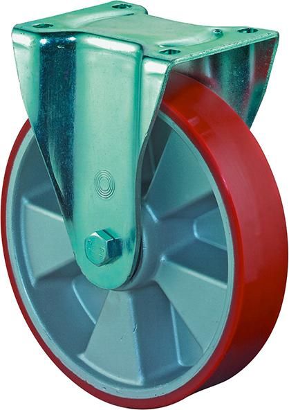 Bockrolle 200mm L610.B90 Platte,Polyure Guss,KL L610.B90.200