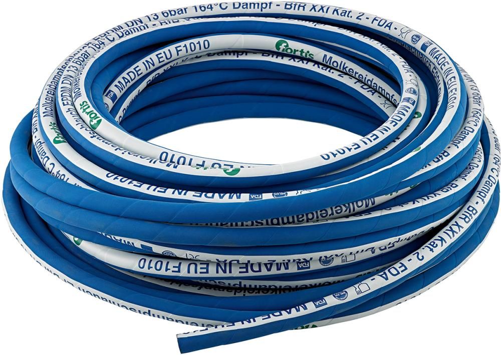 Molkereidampfschlauch EPDM, blau, 13x5,0mm, 40m FORTIS
