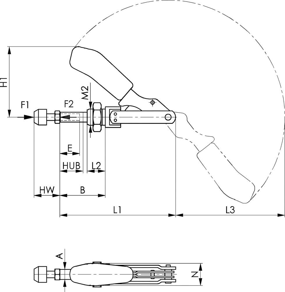 Schubstangenspanner 6840 Gr.0 AMF