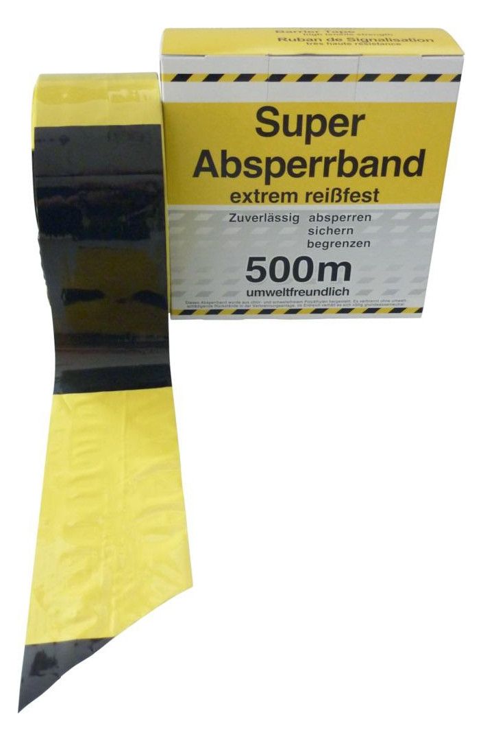 Folien-Absperrband, gelb-schwarz