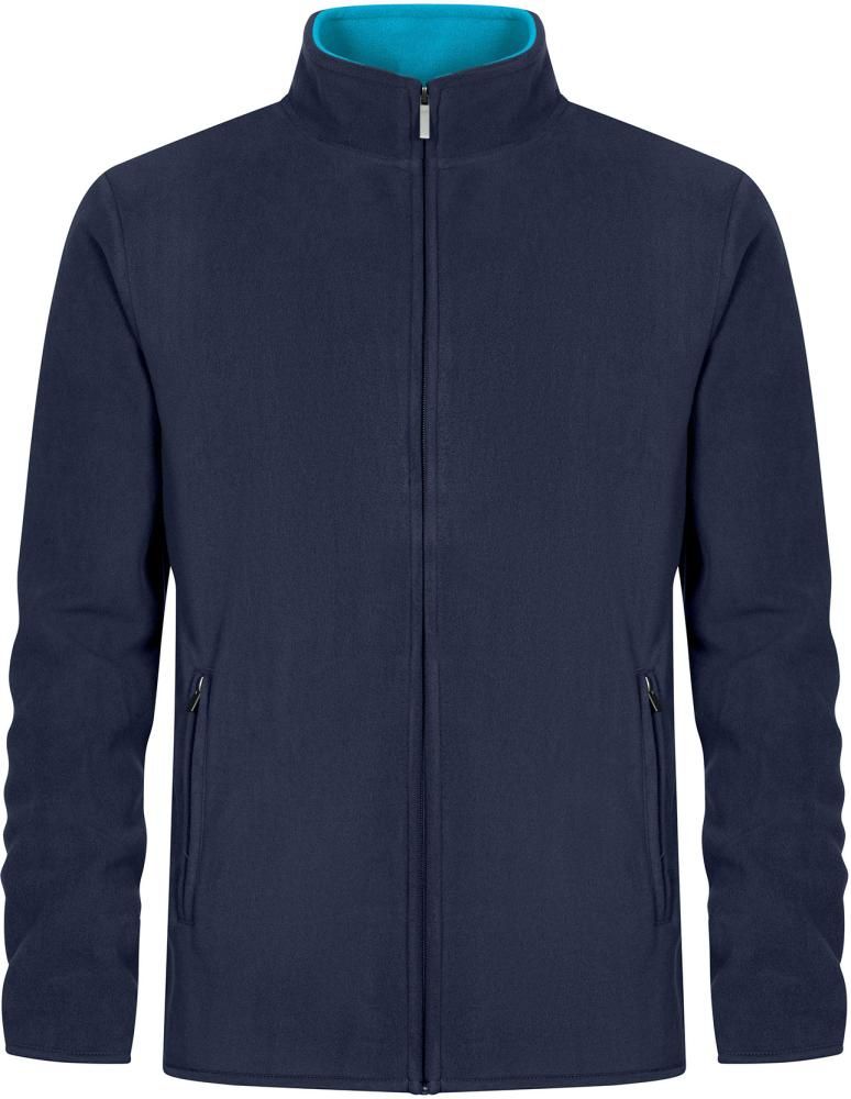 Fleecejacke, navy-aqua, Gr.2XL
